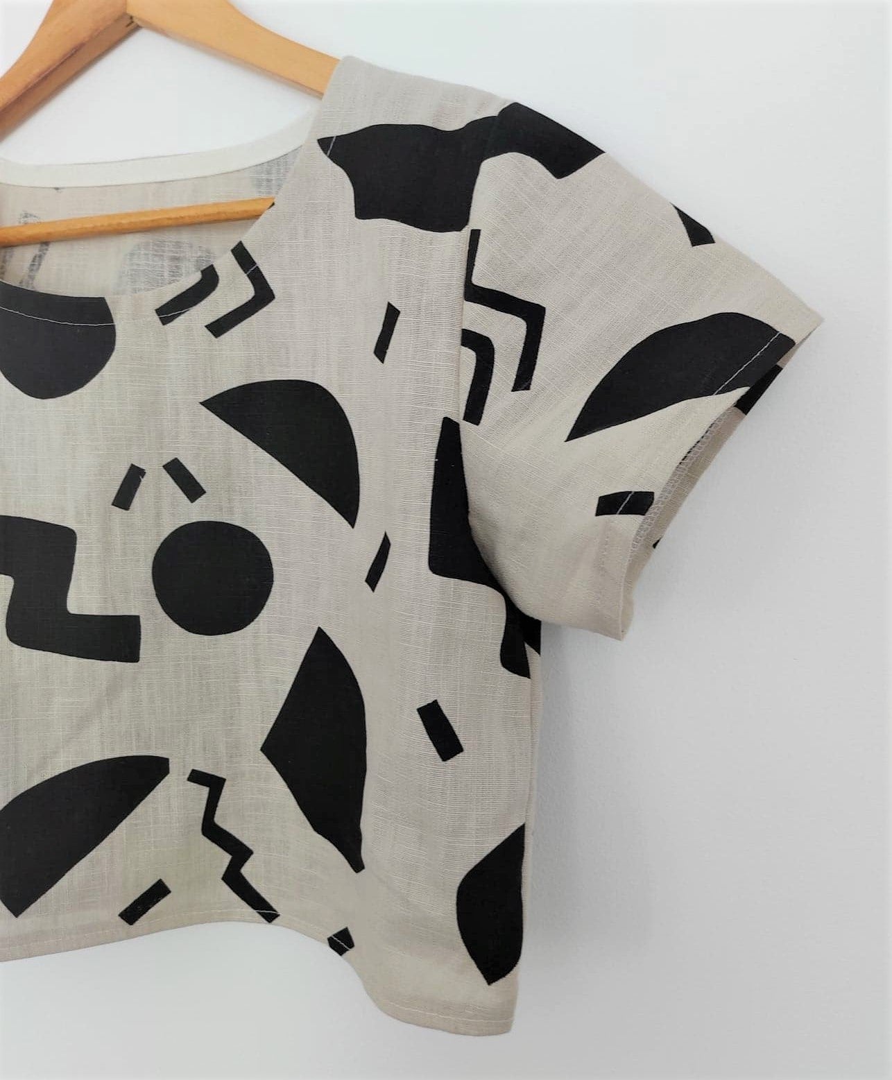 Abstract Crop Top